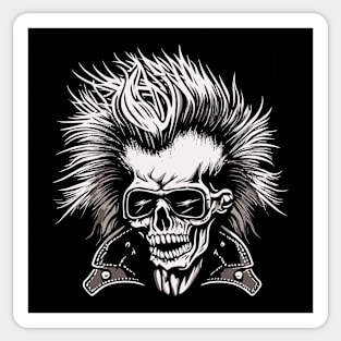 Punk Rocker Skull Sticker